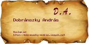 Dobránszky András névjegykártya
